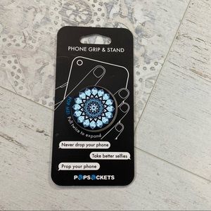 POPSOCKET Bohemian Blue Black and White Phone Grip and Stand